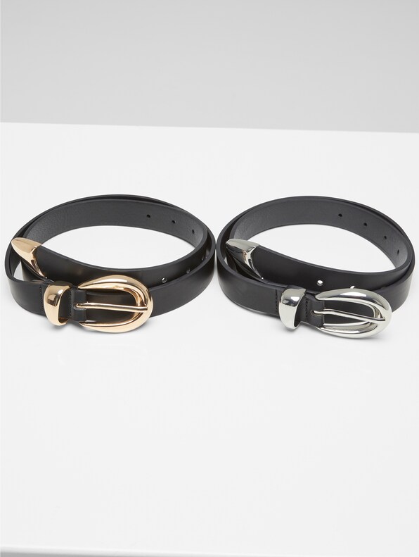 Chunky Buckle Loop Synthetic Leather 2 Pack-0