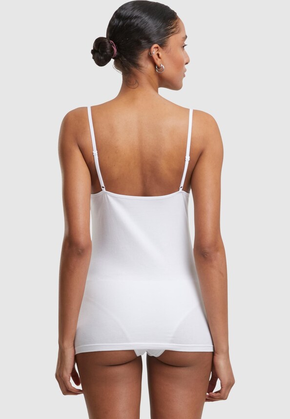 Ladies Basic Tank Top Cotton Lace 2-Pack-2