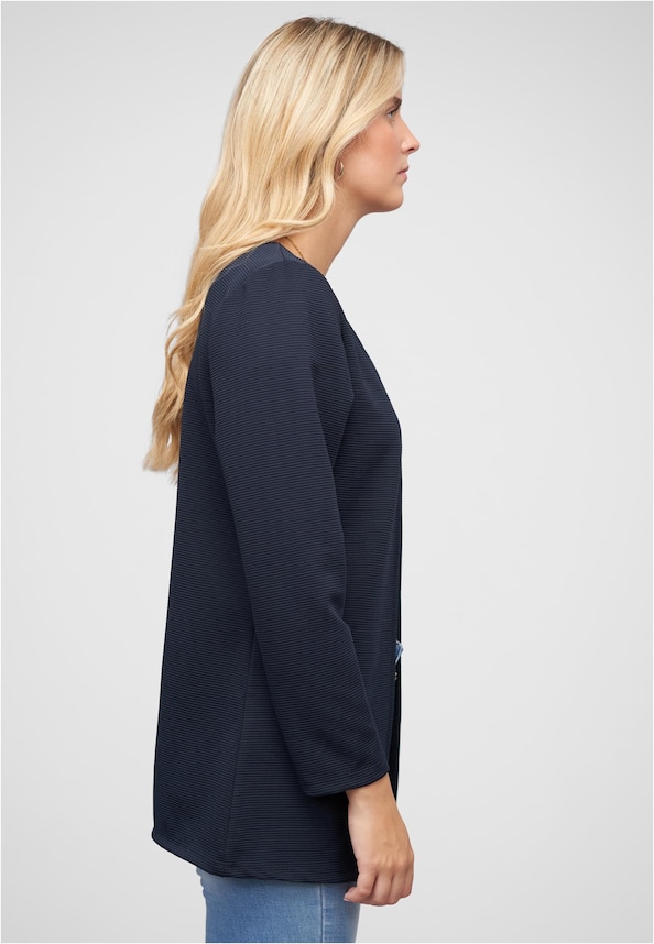 Strickjacke offener ribbed Cardigan-3