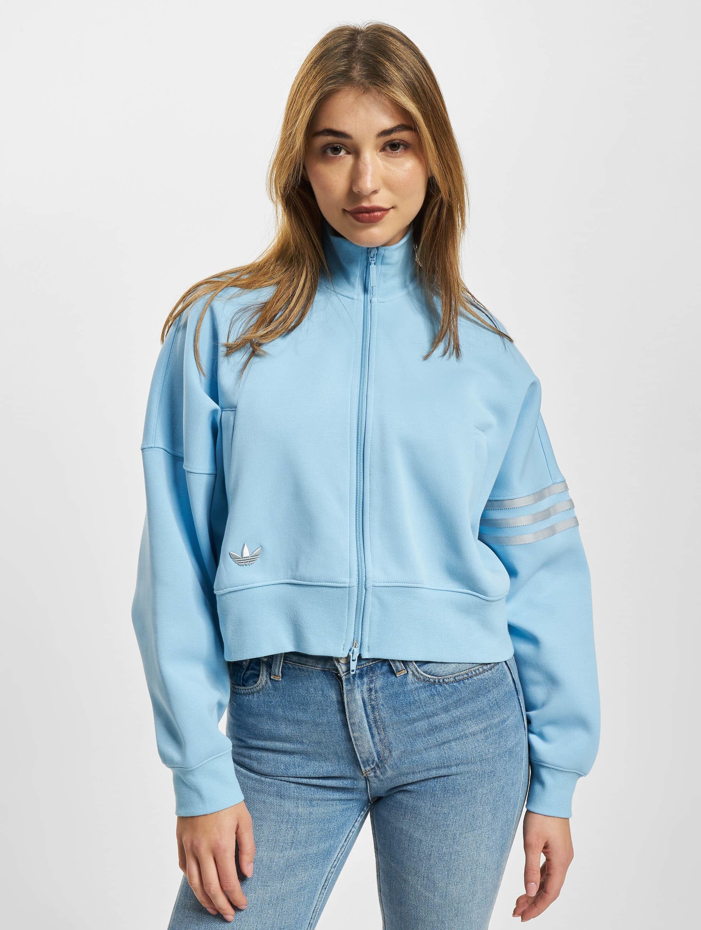 Light blue adidas outlet track top