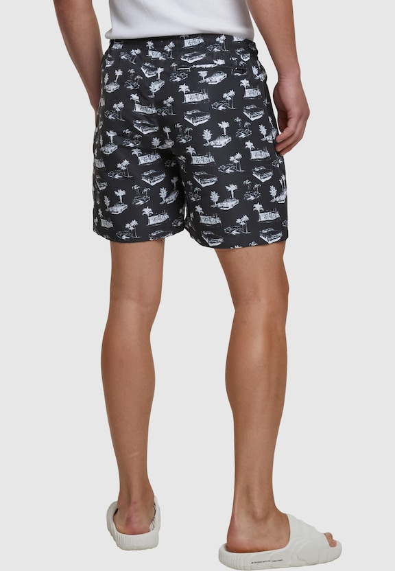Pattern Swim Shorts-1