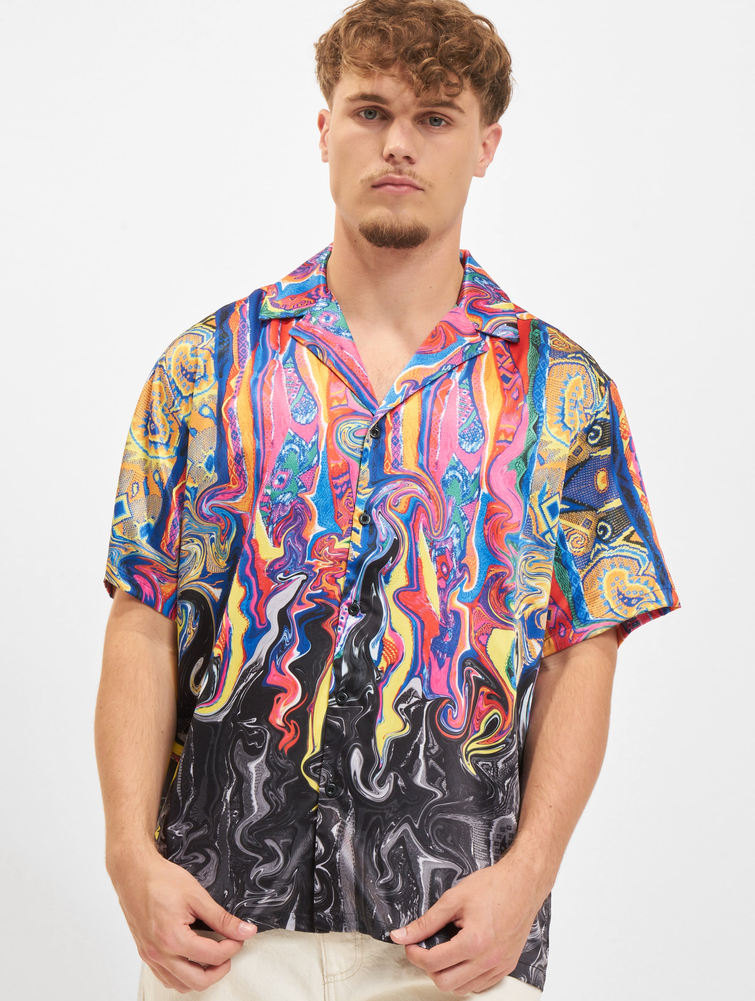 Carlo Colucci Fusion Shirt Männer,Unisex op kleur kleurrijk, Maat L