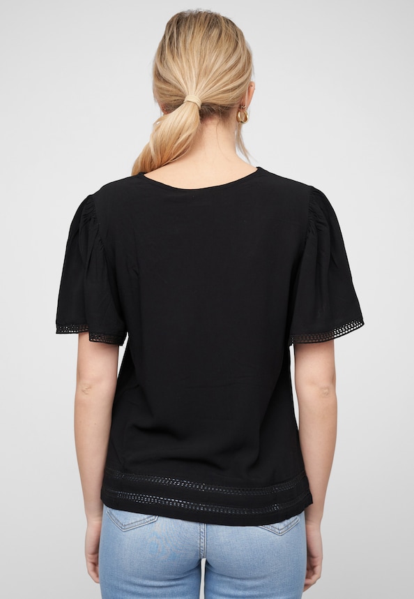 VIVISIA V-NECK 2/4 SLEEVE TOP-1