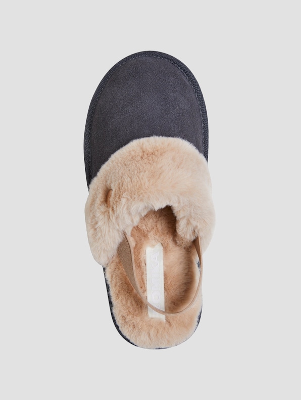 ROMIKA Kids Suede + Fake Fur Slipper-4