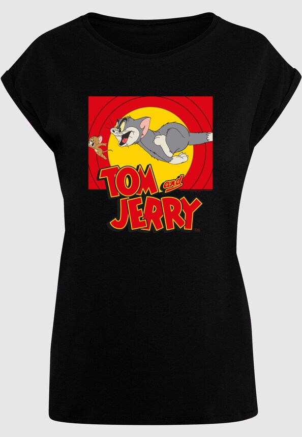 Ladies Tom and Jerry - Chase Scene T-Shirt-4
