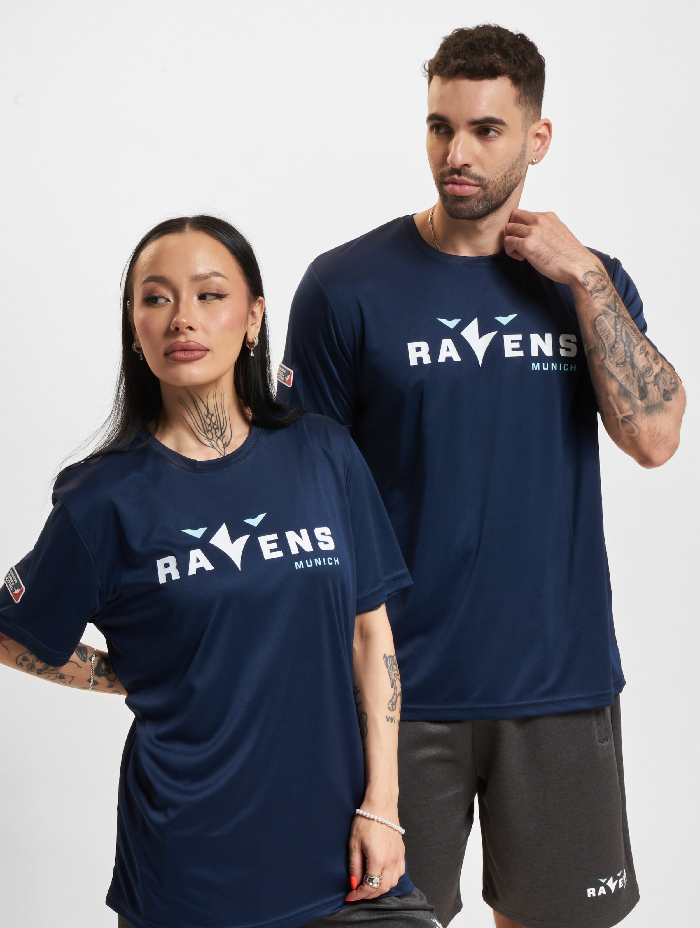 European League Of Football ELF Munich Ravens 5 T-Shirts Frauen,Männer,Unisex op kleur blauw, Maat XXL