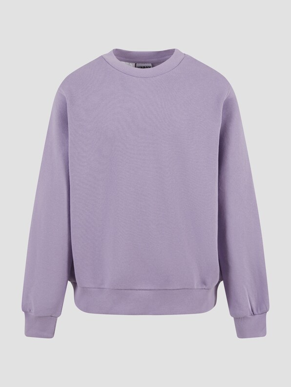 Girls Oversized Light Terry Crewneck-0