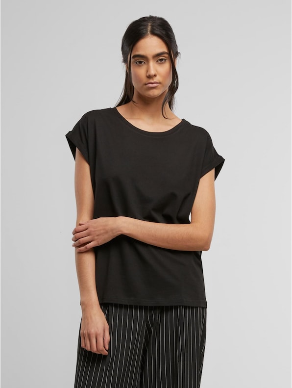 Urban Classics Ladies Viscose Extended Shoulder T-Shirts-0