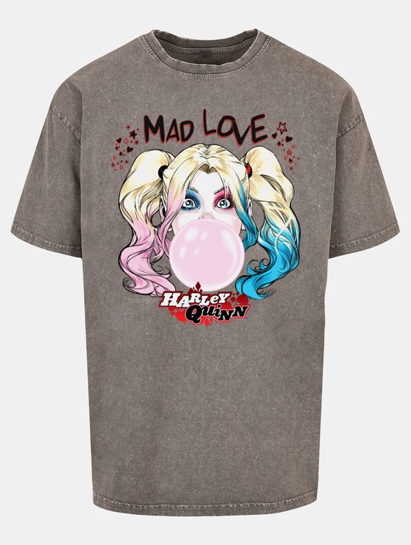 Batman - Harley Quinn Mad Love Acid Washed Oversized-2