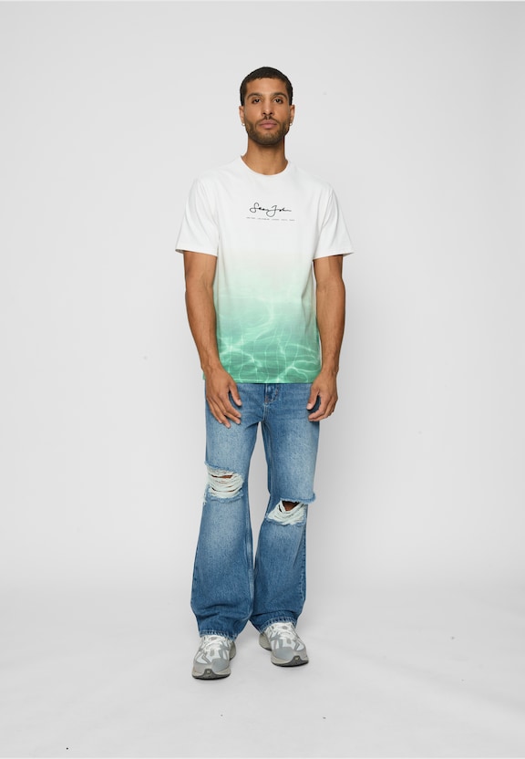 JM221-017-01 Script Logo Pool Print Tee white/green-2
