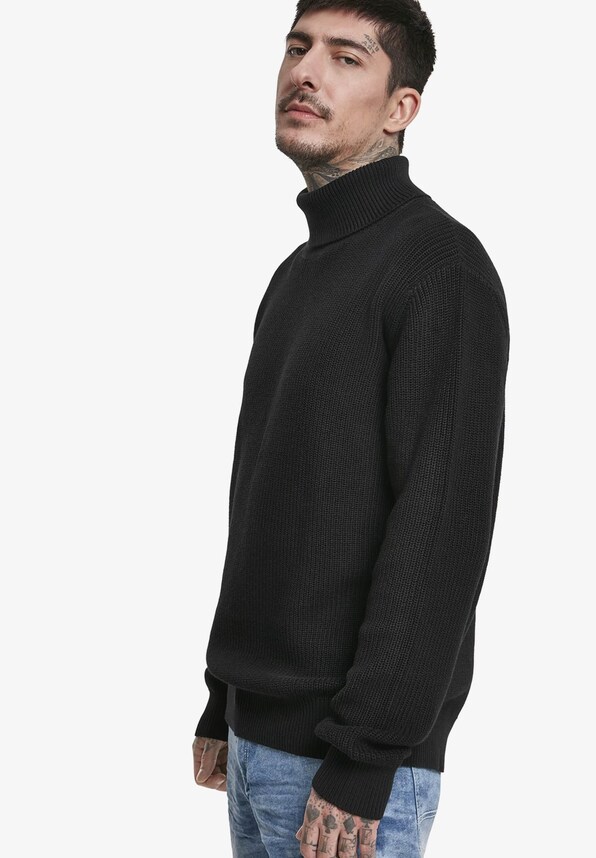 Cardigan Stitch Roll Neck-3