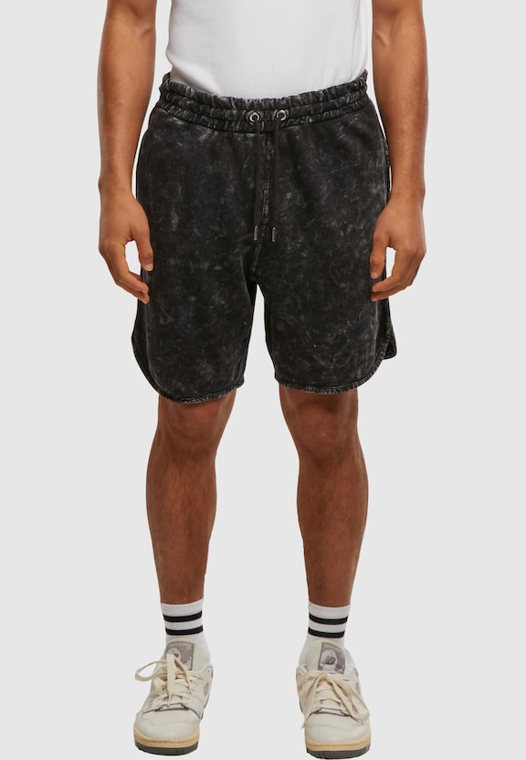 Washed Piped Shorts-4