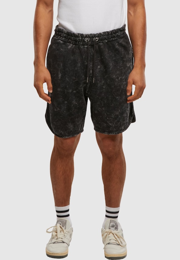Washed Piped Shorts-4