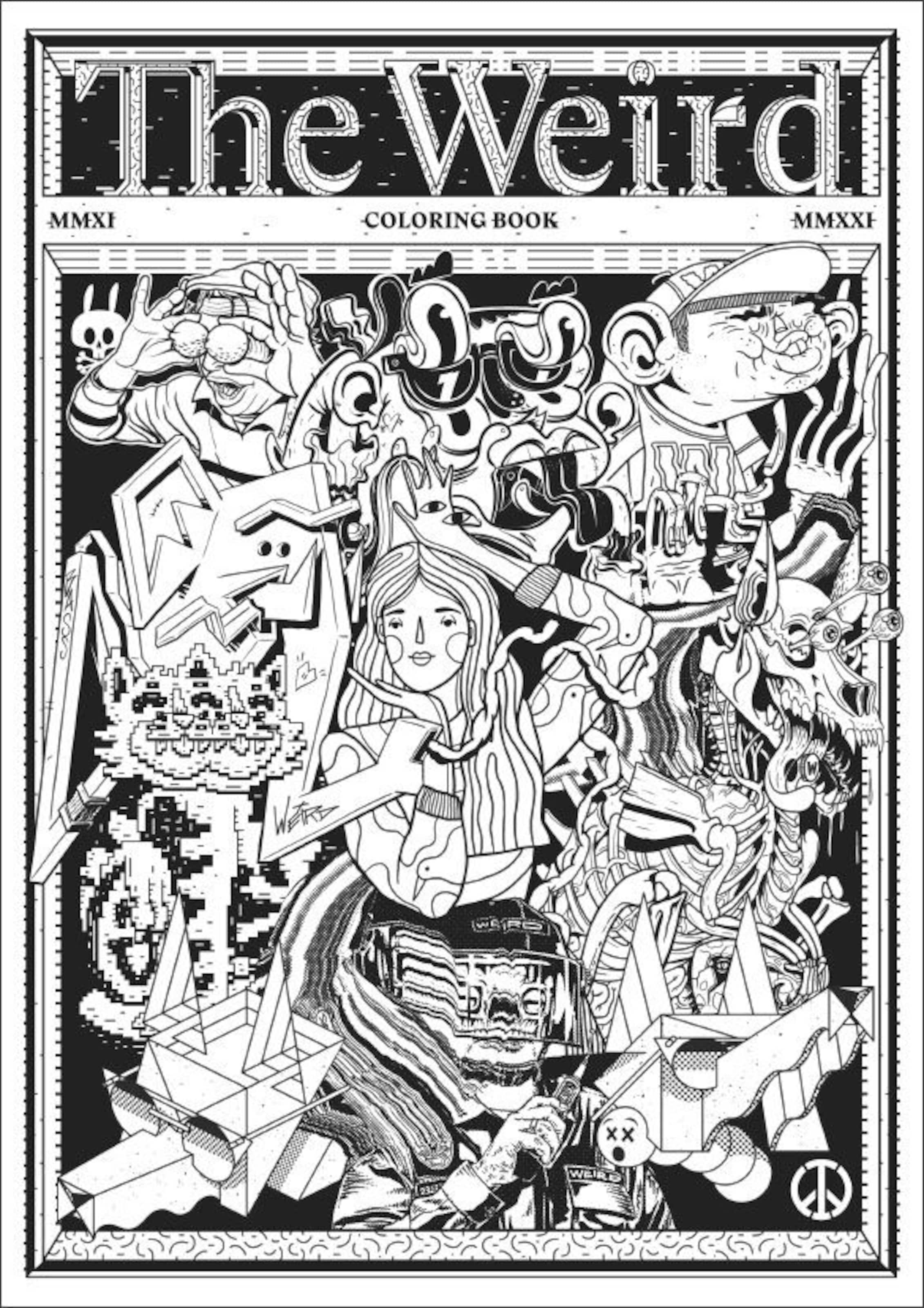 Urban Media The Weird Coloring Book Unisex, Maat ONE_SIZE