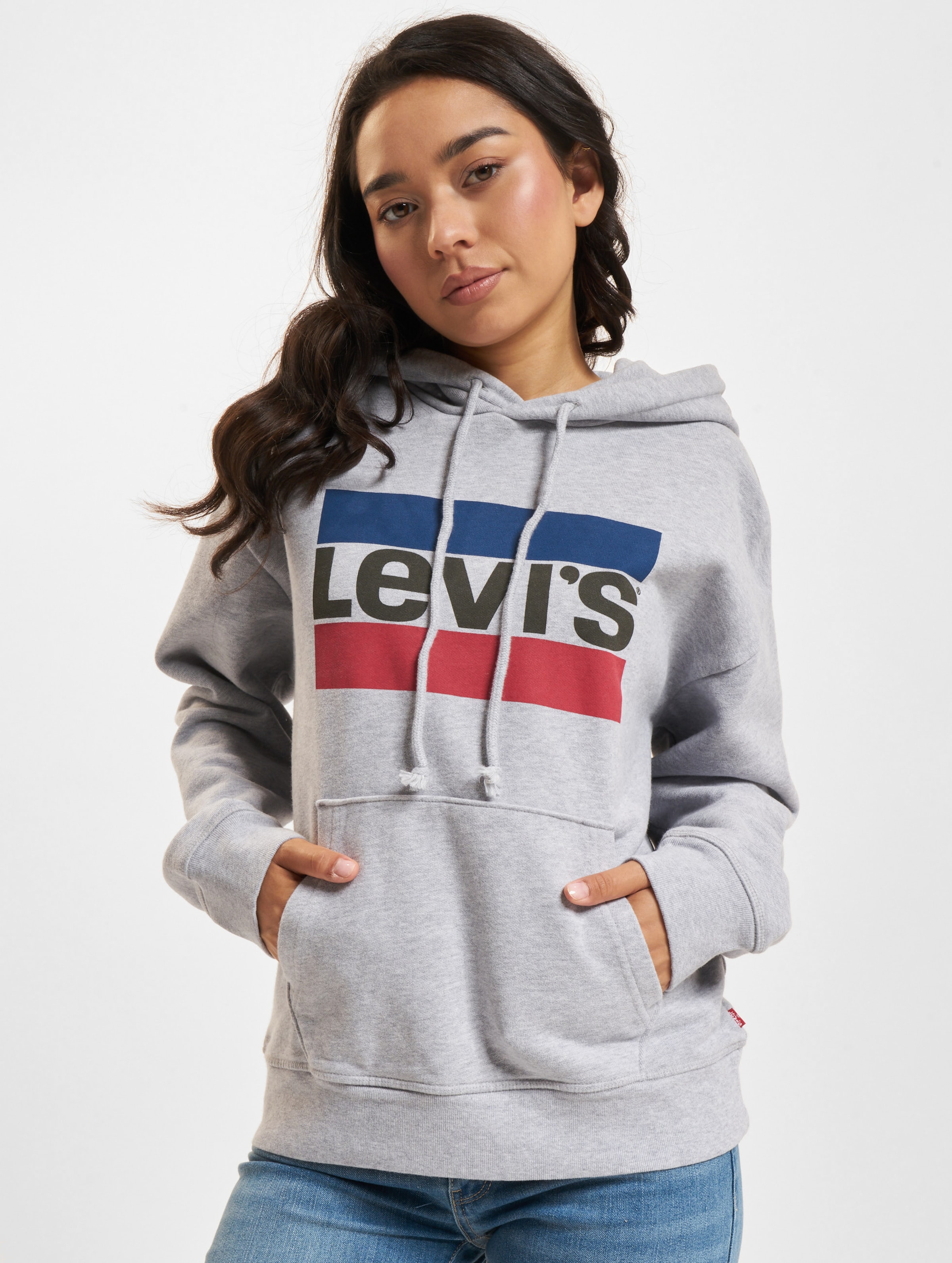 Levi's Standard Levi's® Hoodie Heather Grey Frauen,Unisex op kleur grijs, Maat XS