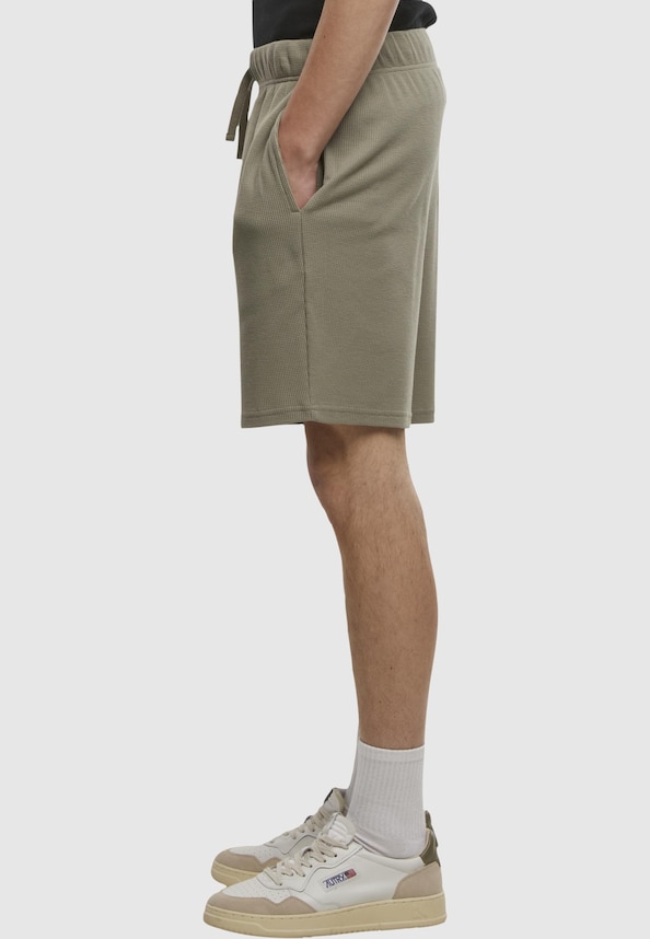 Waffle Sweat Shorts-2