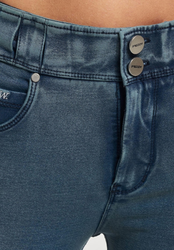 N.O.W. Mittlerer Taillenbund 7/8 Flared Denim Effekt-5