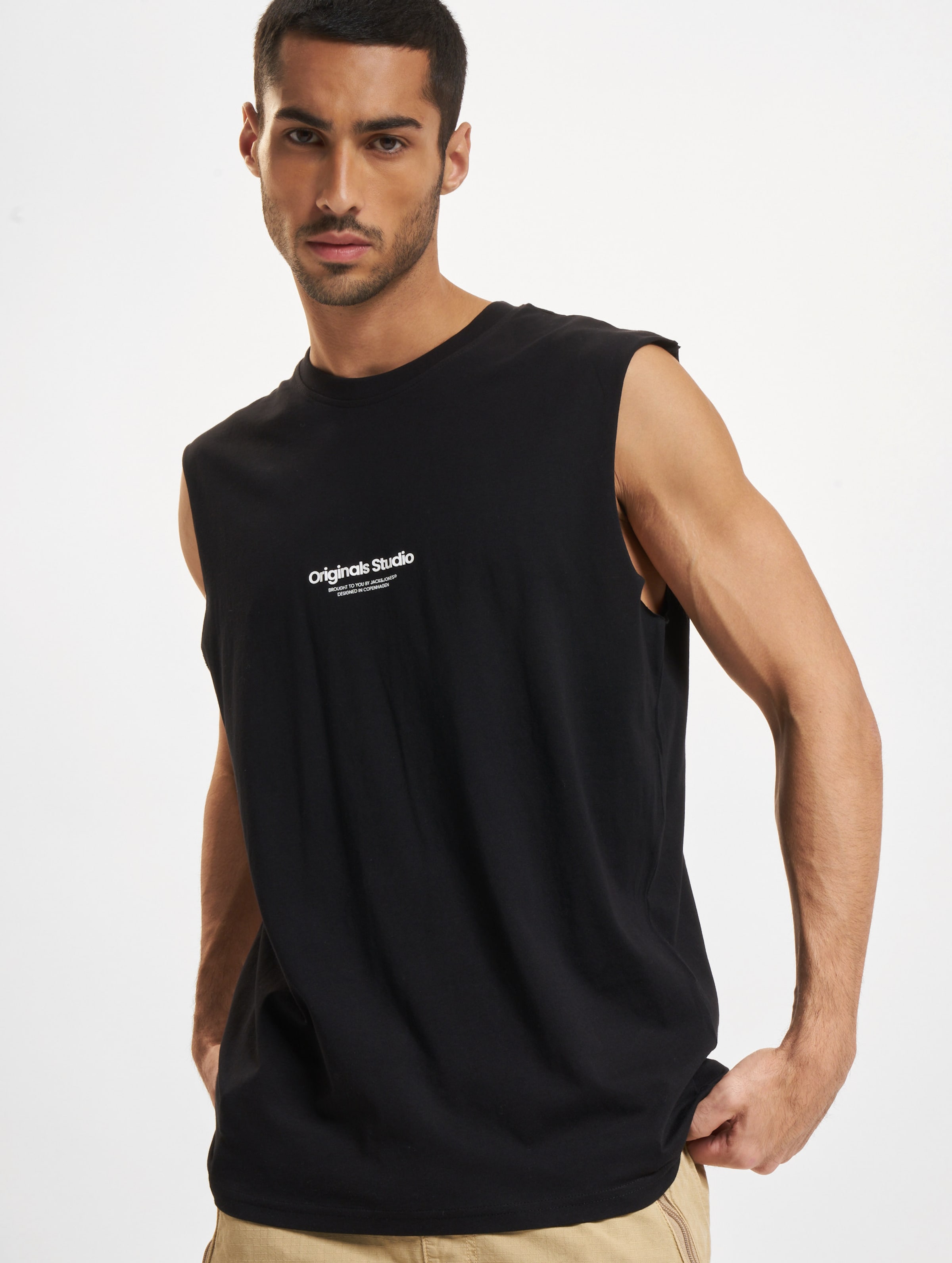 Jack & Jones Vesterbro Sleeveless T-Shirt Mannen op kleur zwart, Maat S