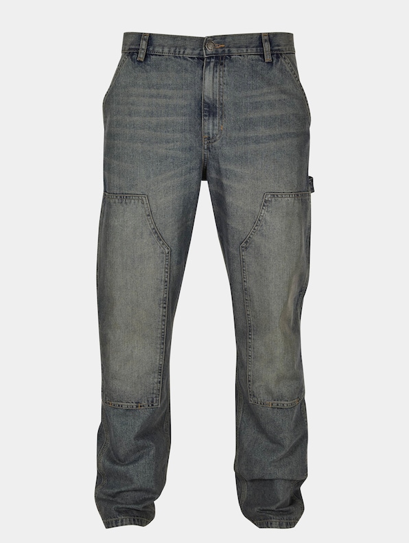 Urban Classics Double Knee Straight Fit Jeans-0