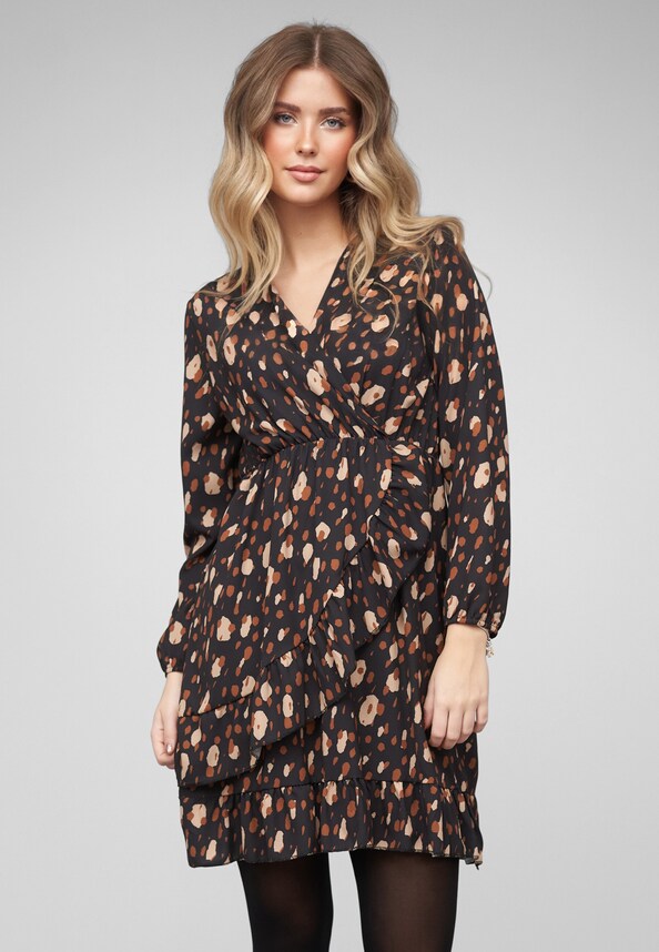 Longsleeve Dress with flower print-0