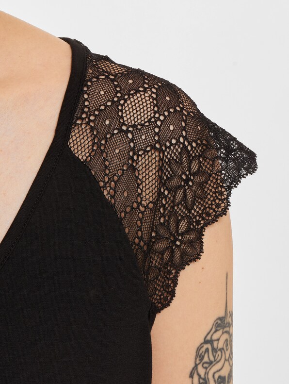 Petra Jersey Short Sleeve Lace Mix -3