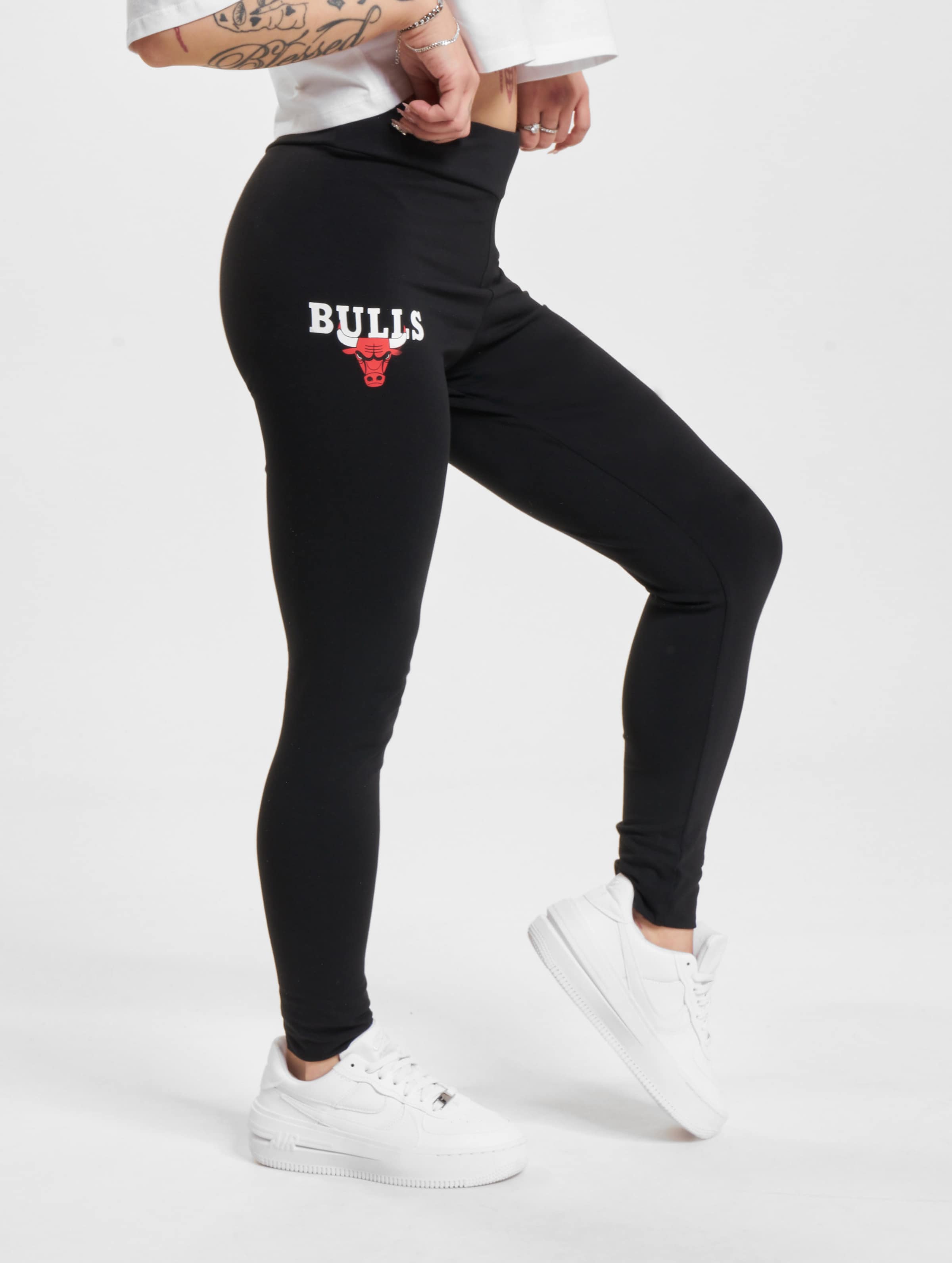 New Era NBA Team Logo Chicago Bulls Leggings Vrouwen op kleur zwart, Maat S