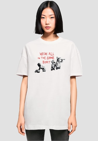 Ladies Brandalised - In The Same Boat Oversized Boyfriend Tee