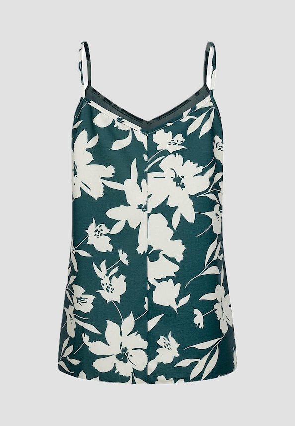 Cloud5ive Träger Top Floral Print petrol-beige-1
