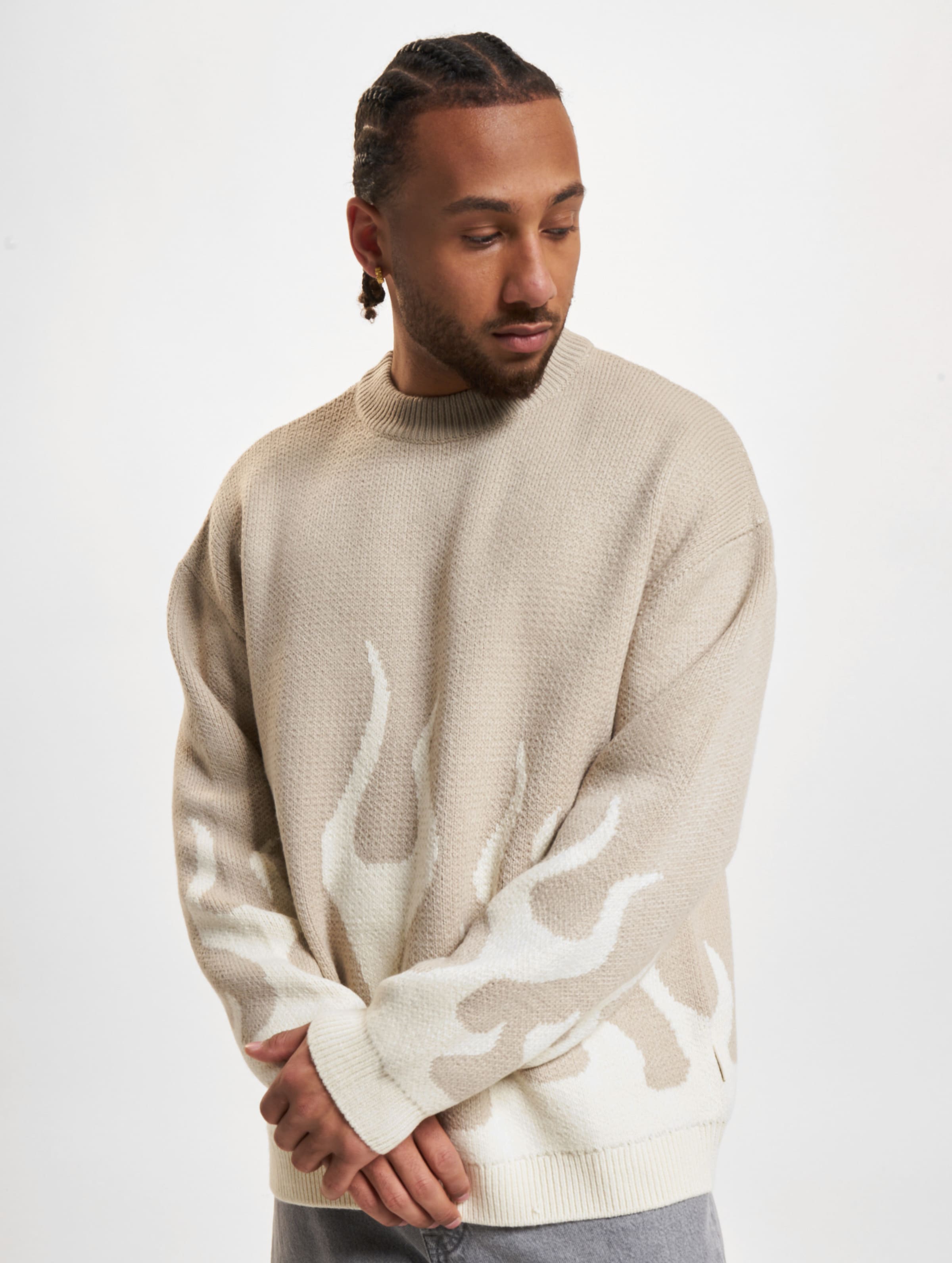 Redefined Rebel Orlando Knit Sweatshirt Mannen op kleur beige, Maat M