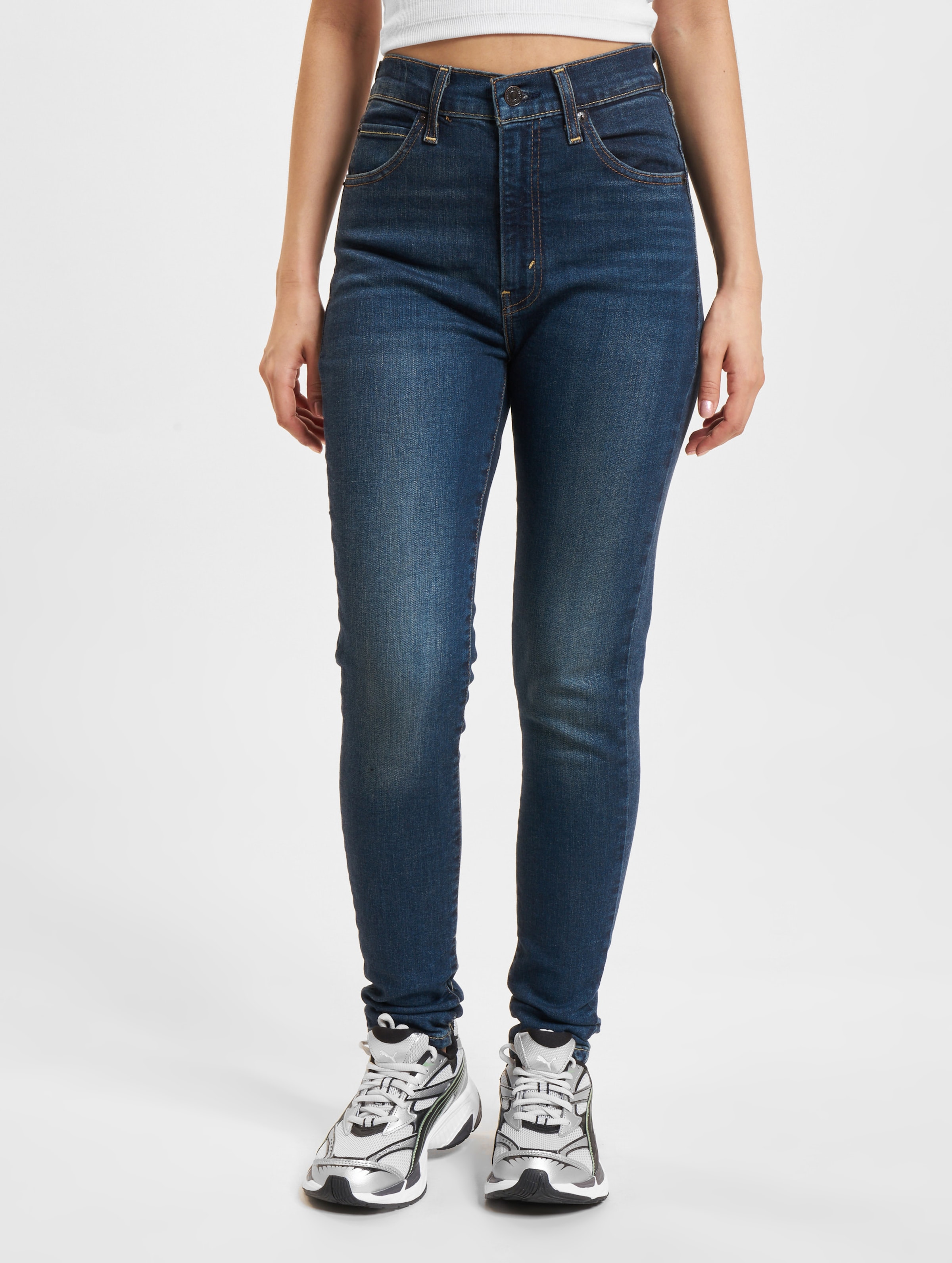 Levi's Retro High Skinny Fit Jeans Vrouwen op kleur blauw, Maat 2528