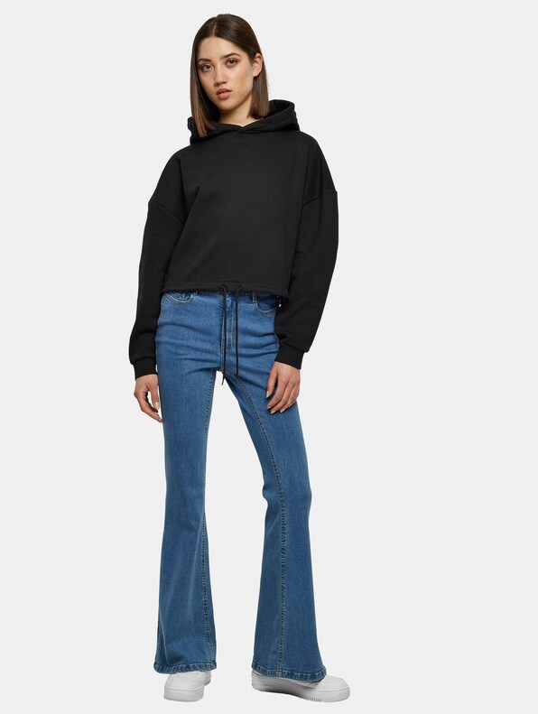 Ladies Cropped Oversized Hoodie-3