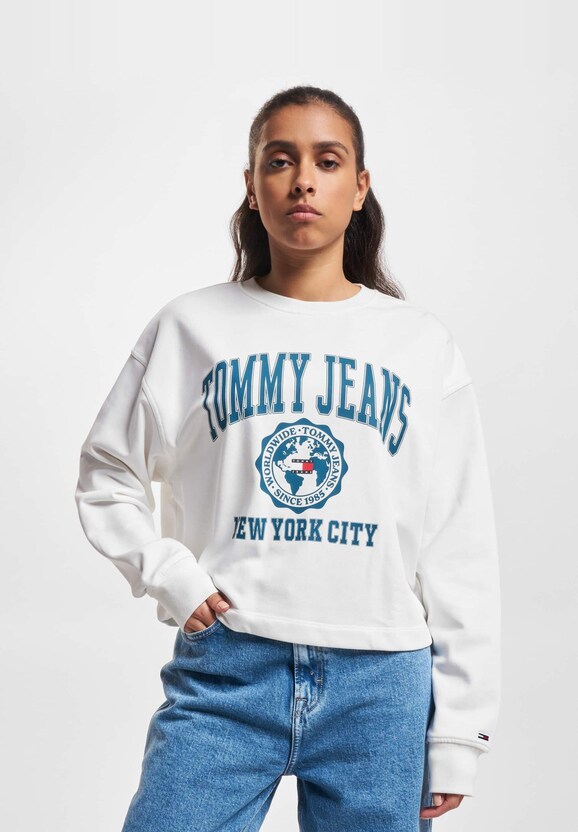 Tommy Jeans Crop College Logo Sweater-2