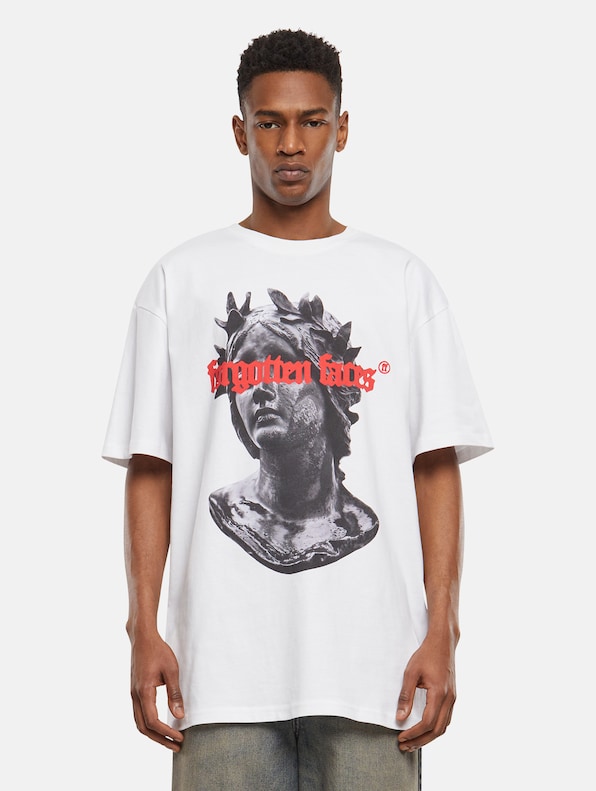 Forgotten Faces Fading Logo Statue Oversize T-Shirts-0