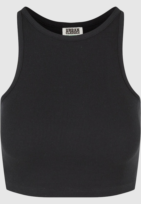 Ladies Organic Cropped Rib Top-5