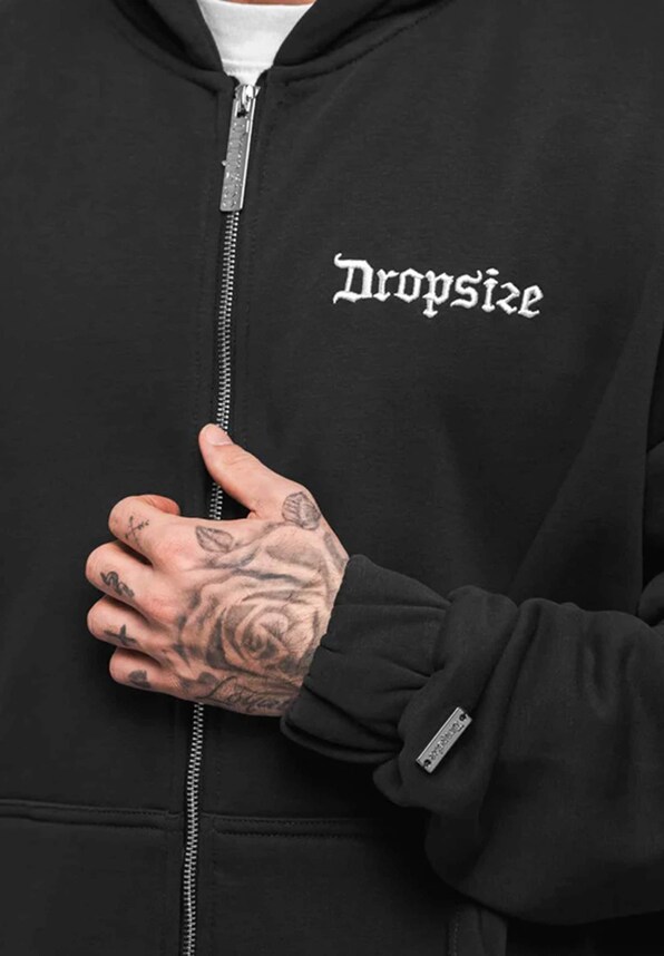 Dropsize Super Heavy Blank Zip Hoodies-2