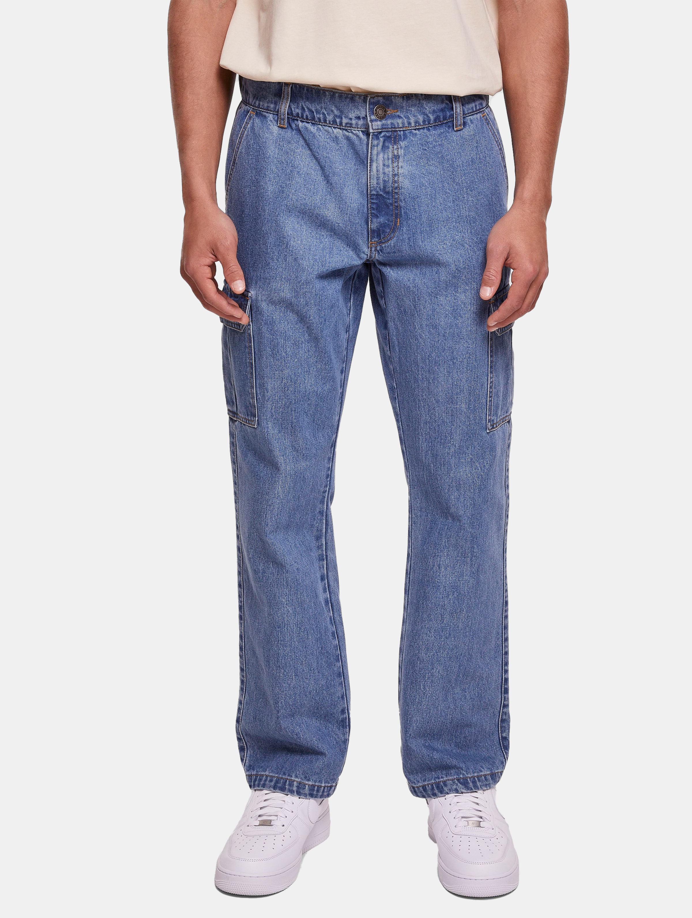 Urban Classics - Straight Leg Cargo trousers - Taille, 36 inch - Blauw