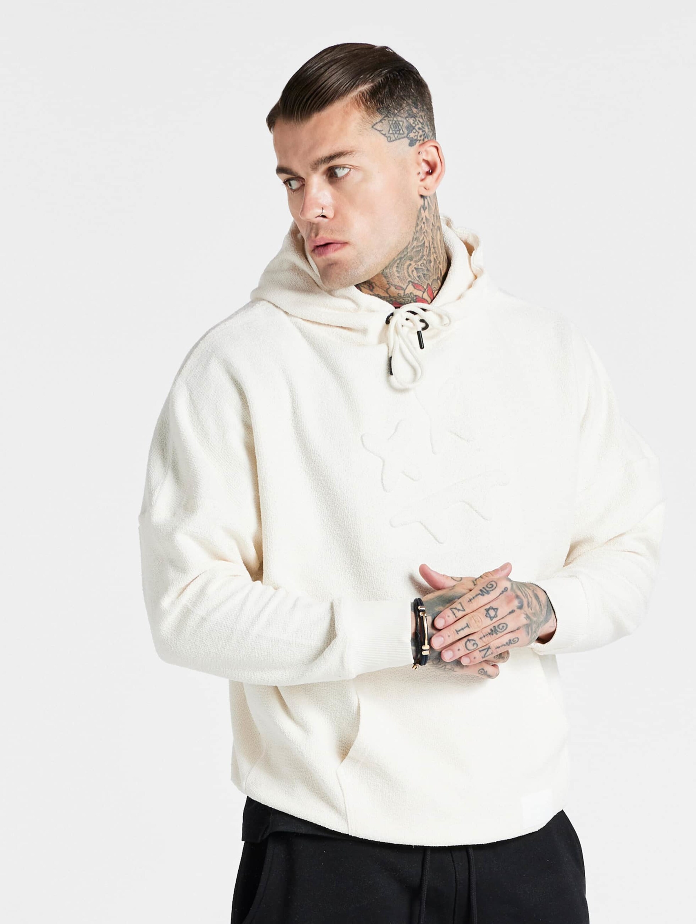 Sik Silk Aoki Oversized Hoodie Mannen op kleur beige, Maat S