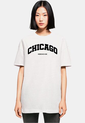 Ladies Chicago Wording - Oversized Boyfriend Tee