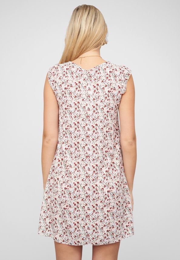 V-Neck Kleid mit Flügelärmeln-1