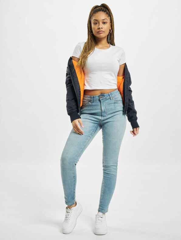 Ladies High Waist Skinny Jeans-6