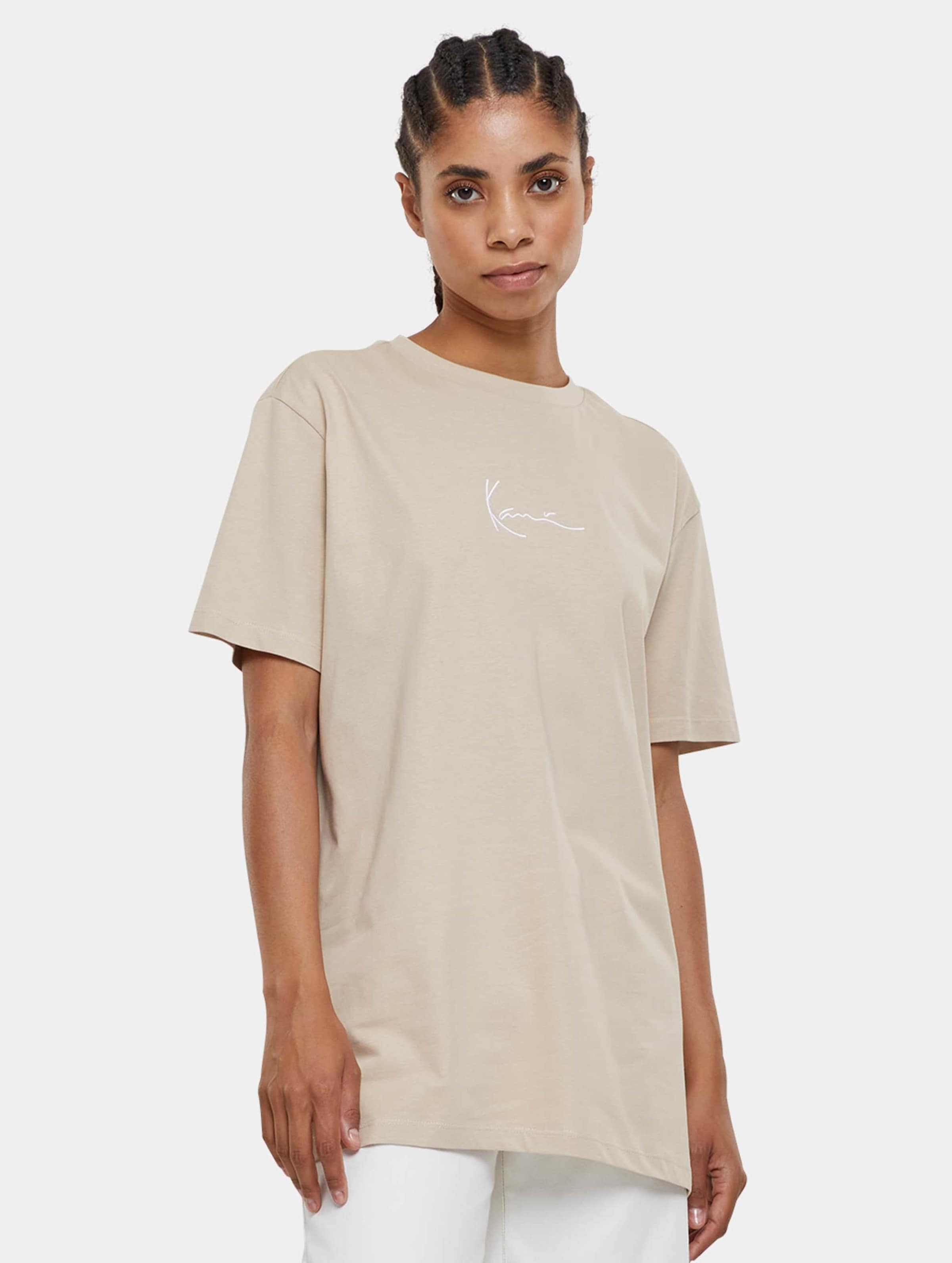 Karl Kani Small Signature Essential T-Shirt Vrouwen op kleur beige, Maat M