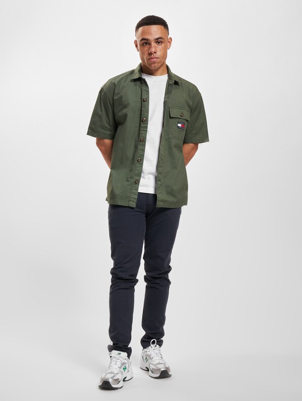 Tommy Jeans Classic Solid Overshirt Kurzarmhemd-5