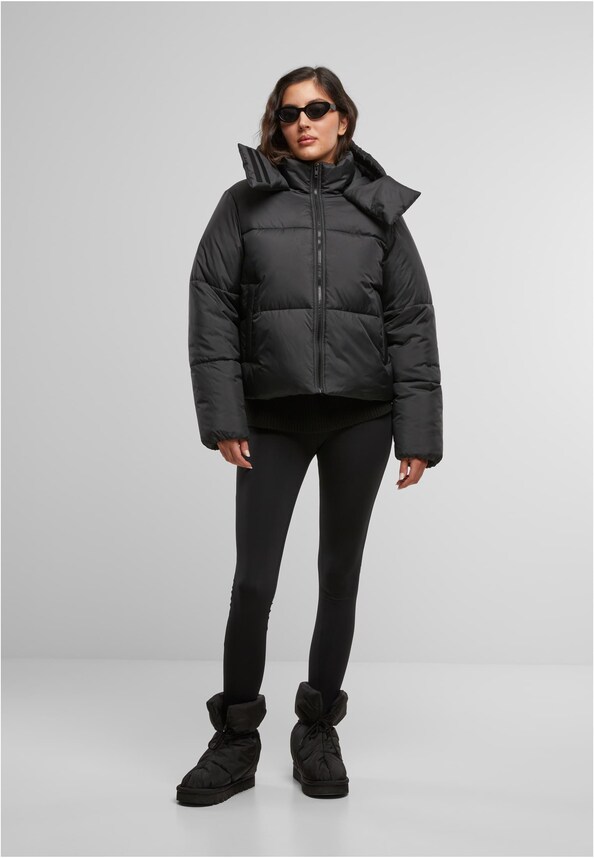 Ladies Hooded Collar Puffer Jacket-3