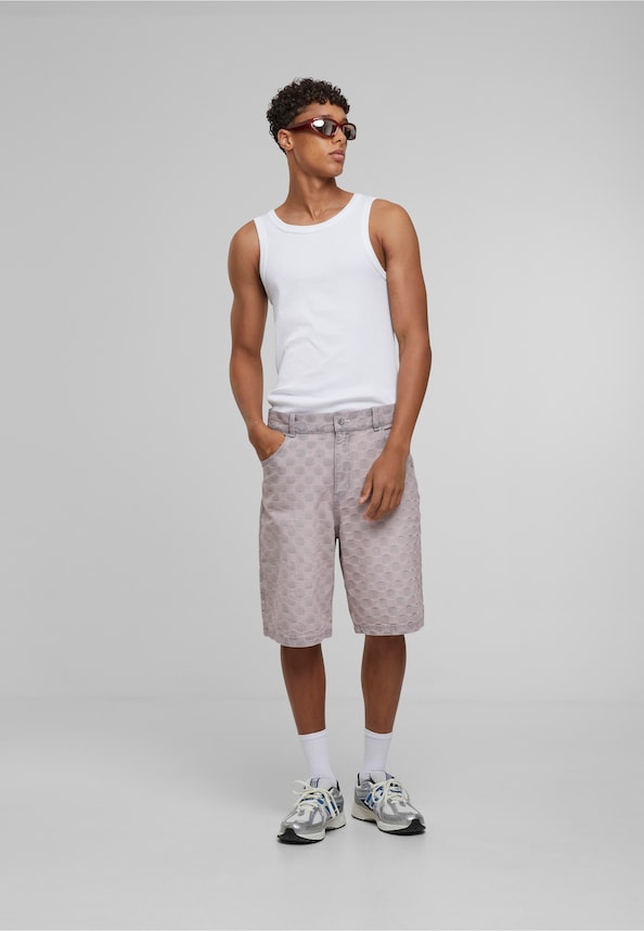 PEQUS Aether Monogram Denim Jorts-4