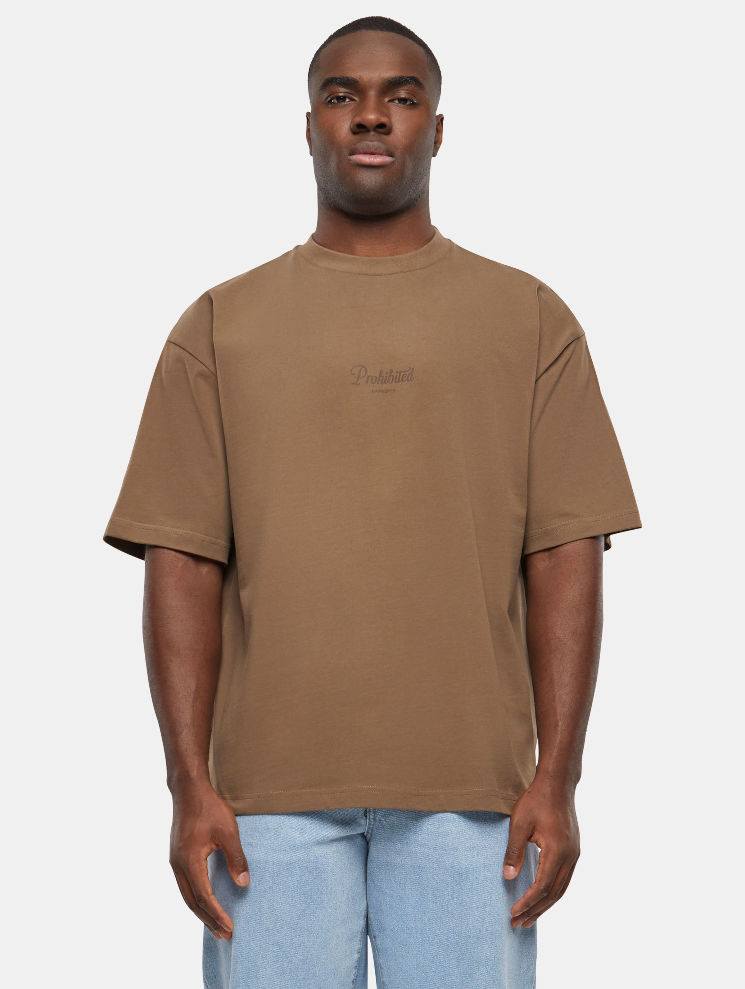 Prohibited PB Garment T Shirts Frauen,Männer,Unisex op kleur bruin, Maat S