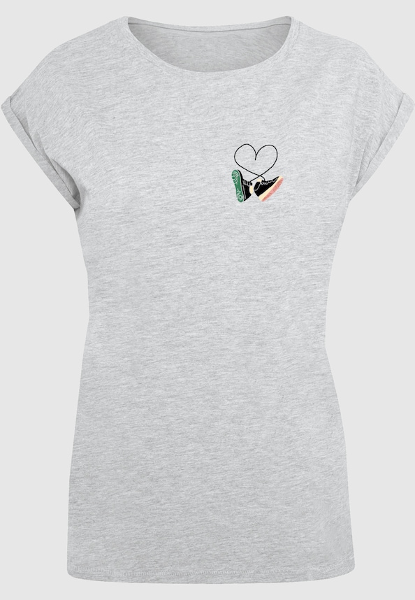 Ladies Kicks Love Extended Shoulder Tee-2