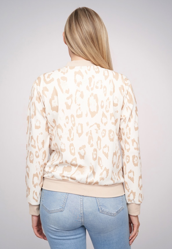 Blouson Bomber-Jacket with leo print-1