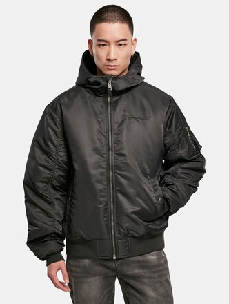 Sean John Script Logo Hooded Bomberjacket