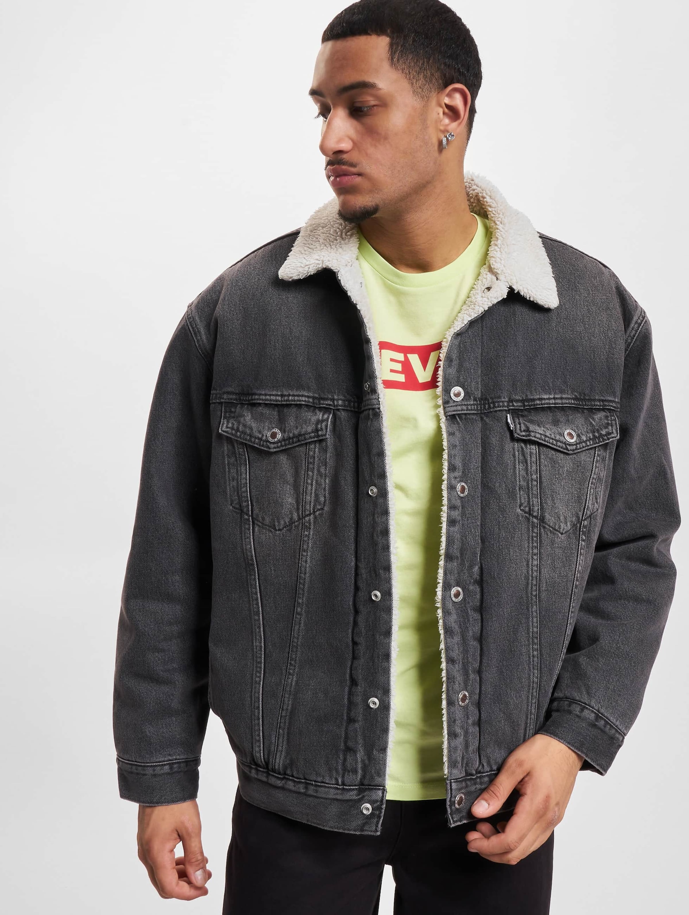 Levis black borg outlet jacket