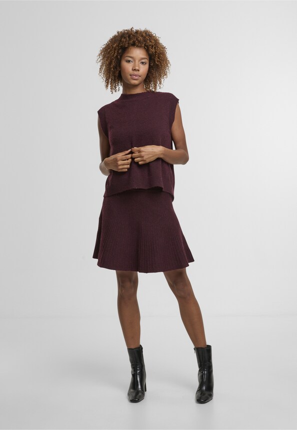 NMNOLA NW PLEATED KNIT SKIRT FWD-4